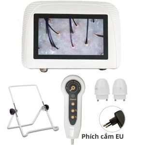 Máy Phân Tích Da Có Thể Sạc Lại 5 Inch Máy Kiểm Tra Da Đầu Bằng Kính Hiển Vi Chuyên Nghiệp Công Cụ Chăm Sóc Da Chuyên Nghiệp Với 2 Ống Kính Để Chẩn Đoán