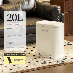MR.Bin | French Vintage Elegant Luxury Home Pedal Trash Can