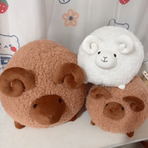 Cuddly Sheep Plushie Soft Stuffed Toy Fluffy Doll for Girls Kids Birthday Gift Sleep Companion