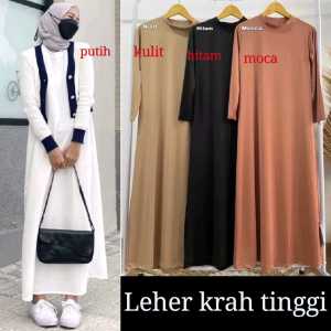 Inner Dress lengan panjang Turtelnice |  Dress press body casual wanita | iner dres span | gamis korea style remaja kekinian