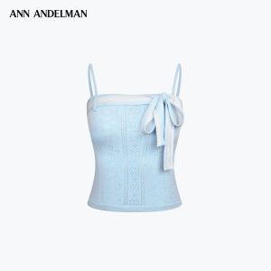 ANN ANDELMAN | Lace Hollow Summer Knit Camisole Top