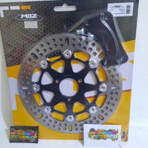 Piringan Cakram Depan Variasi MOZ Black Edition Model KTC ( Bulat ) & Model PSM (Kembang) + Breket Disc 260mm Khusus Mio Lubang Cakram 3 Pnp Matic Yamaha Mio J/ Fino fi/ Freego/ Mio Z/ Mio Gt/ Mio Soul Gt / Mio M3