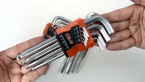 KK Kunci L Set 9 pcs Hex Set Key Tengah Rata/Ball/Bintang