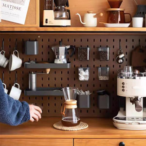 GooBoo DIY Pegboard Wall Shelf Pegboard Kit Hole Board for Wall Home Decor Hanging Shelf Decoration