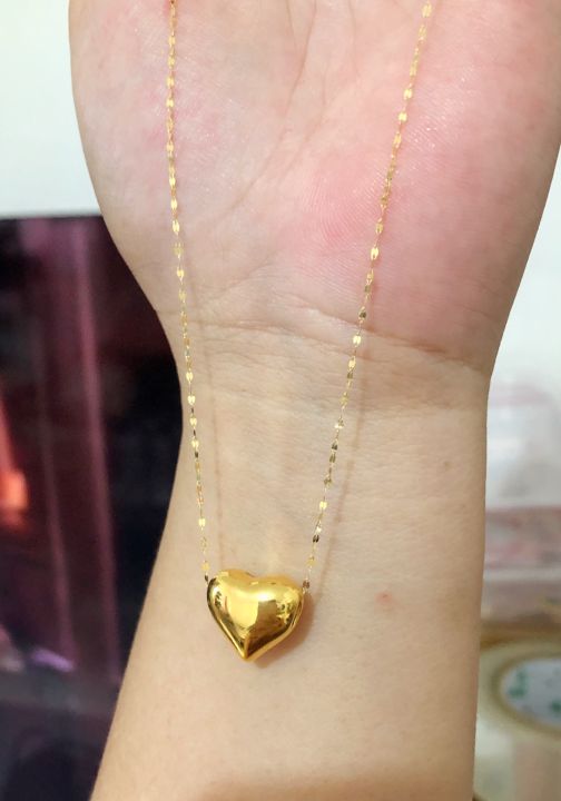 Big heart on sale necklace gold