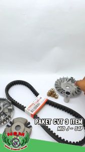 Paket 3Aitem Vanbelt Mio J & Kipas Rumah Roller & Rumah Roller Assy Mio J Fino F1