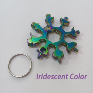 18-in-1 Snow Keychain Tools Multi-tool Wrenches Combination Stainless Steel Snow Shape Outdoor Portable Snowflake