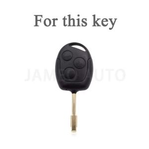 TPU Protective Case Key Cover for Ford MONDEO FIESTA FOCUS C-MAX S-MAX TRANSIT KA GALAXY 3 Buttons Remote Key Holder Case Fob