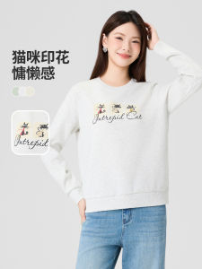 Áo Chui Đầu Ngắn Rộng Rãi Cotton Cạp Vừa Dài Tay Cổ Tròn Áo Cardigan Nữ Thu Đông Cổ Tròn Áo Giữ Ôm Thời Trang Nữ Chất Cotton PIP
