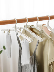 Portable Folding Clothes Hanger Travel Adjustable Socks Clip Multi Functional Children Extendable Drying Rack Compact Storage Organizer