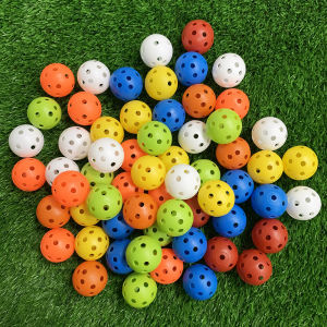 5/10Pcs 42MM Airflow Perforated Plastic Golf Practice Balls Indoor Training Hollow Balls Pet Interactive Play Toy