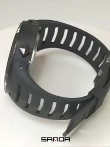 SANDA Fashion Mens LCD Digital Casual Date and Week Alarm Waterproof Sport Silicone Strap Military Electronic Watch