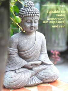 Chinese Style Garden Courtyard Landscape Buddha Statue Decorative Ornament Zen Style Home Study Entrance Window Display