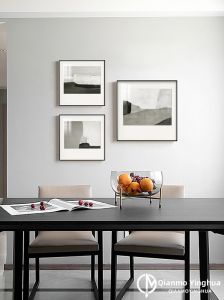 Modern Abstract Art Wall Mural Home Decor Black White Gray