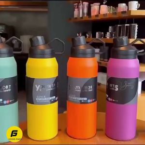 Bình giữ nhiệt thể thao cao cấp 650ml và 1000ml inox 304 giữ nhiệt 24 giờ có khay lọc trà.