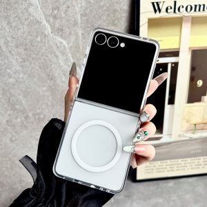 szhaiyu | Flip8 Luxury Matte for Magsafe Magnetic Clear Case for Samsung Galaxy Z Flip 8 7 FE 6 5 4 Frosted Hard PC Ultra Slim Cover