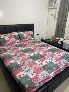 3in1 Bedsheet Set w/2 pillowcases Canadian Cotton Elegant Printed (new designs)