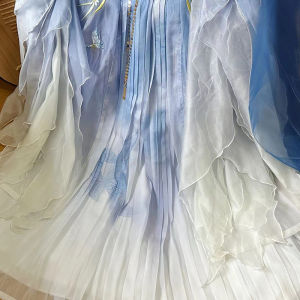 MulanXiang Original Butterfly Hidden Sleeve Tang Style Hanfu Womens Husk Skirt Large Sleeve Shirt Embroidered Daily Spring Summer Edition