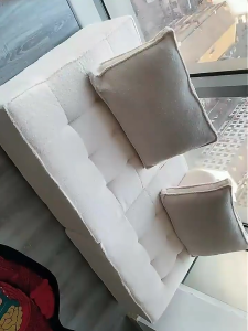 【10 Years Warranty】DreaME Furniture Free combination corduroy tofu blocks single integrated dual-purpose full sponge roll pack compression sofa set for living room Lazy sofa small apartment combination available