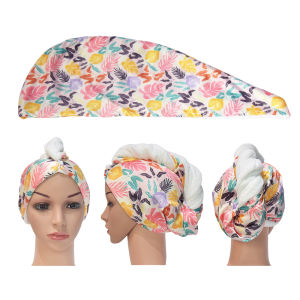 Thickened Double Layer French Style Silk Dry Hair Cap Womens Quick Dry Strong Absorbency Hair Towel Head Wrap Hairdressing