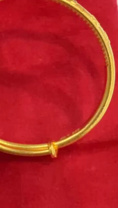 POH HENG Jewellery 24K Blessed Baby Bangle in Yellow Gold[Price By Weight]