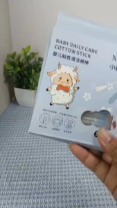 คอตตอนบัดเหนียว Stiky cottonbubs สำลีปั่นหูเด็ก หัวเล็ก สำลีเช็ดสะดือเด็ก สำลีอนามัยเด็ก ไม้สำลีทำความสะอาดเด็กแรกเกิด