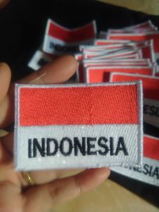 BET BORDIR MERAH PUTIH BERTULISKAN INDONESIA
