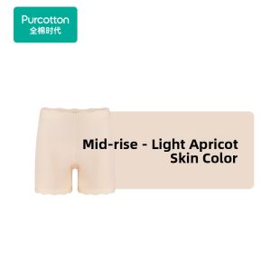 Purcotton | Light Cool Anti-peek Cotton Underwear Medium-waist Flat Edge Shorts