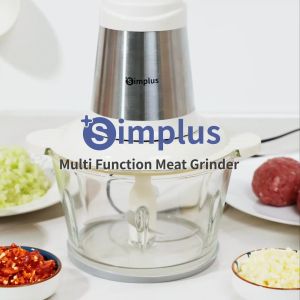 Simplus Pengisar Daging 2L Food Processor Large Capacity 300W Powerful Motor Meat Grinder Blender Sampoo Penggiling Daging Sampoo Penggiling Daging 2 Lt Merah - Lazada
