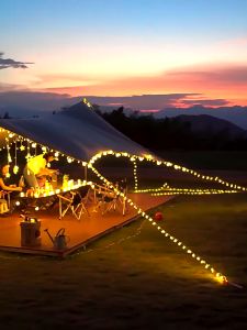 Đèn Led Trang Trí Dây Đèn Led 10M 40 Bóng Đèn Tròn Cherry Ball Pha Lê Không Chớp Nháy Chống Nước Xài Điện