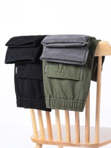 ROMON | Romon Fleece Lined Work Trousers Mens Thick Casual Loose Straight Cotton Long Pants Autumn Winter Fashion Brand American Style