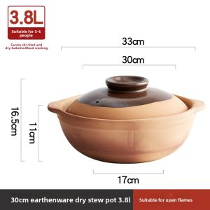 ZEROKY CLAN | Large Clay Pot for Stewing and Hotpot Electric Stove Suitable