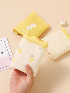 Girls Cotton Underwear Antibacterial Pure Cotton Four Corner Briefs Comfortable Non-Impressive PP for Little Girls Ages 3-13