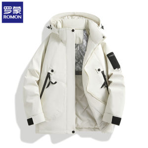 Romon Womens down Cotton Jacket Winter Thick Warm Coat Ladies Commute Style Loose Fit Long Sleeve Zipper Closure Solid Color