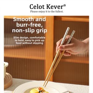 Cute Durable Anti-Mold Slip-Resistant Heat-Resistant Bamboo Chopsticks