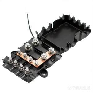 PA66 M5 M8 Purple Copper L 6 Way Automotive Car Fuse Box Holder for MIDI MEGA