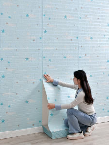 New Waterproof Moisture Proof Wall Stickers Self Adhesive Decorative Paper for Bedroom Room Wall Decals Star Pattern PVC Material