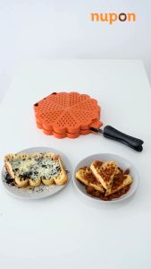 Cetakan waffle hati bahan teflon NUPON - waffle maker -ANTI LENGKET