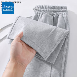 Casual High Waist Straight Leg Pants Womens Grey Banana Pants Spring Autumn New Style Jeanswest Comfortable Cotton Blend