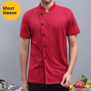 High-End Chef Work Uniforms Long Sleeve Short Sleeve Baking Restaurant Cafeteria Kitchen Restaurant Chef Clothes for Men And Women