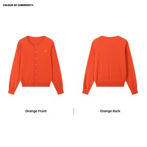 JNXS | Letter Embroidered Cashmere-Blend Cardigan Sweater
