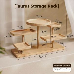 Creative Stair Step Wooden Display Rack Organizer