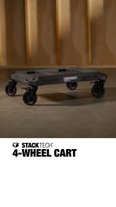 TOUGHBUILT STACKTECH Plastic/Metal Rolling Tool Box Mount 4-wheel Cart Trolley