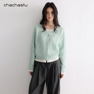 CHACHASTU | Áo Cardigan Len Hai Lớp Elegent