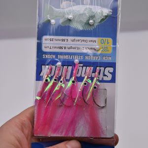 Mrlurion 3bags 6 arms saltwater fishing string hook lure bait sabiki rigging hooks for fishing tackle with eyes
