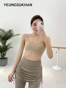 Yeungsukhan/Minimalism Underwear Spaghetti Strap Beauty Back Yoga Bra Push-up Bubble Wrap Exercise Strap