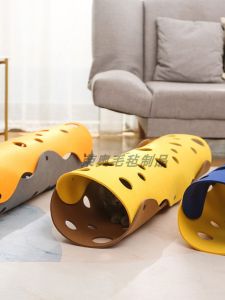 Cat Tunnel Channel Cat Nest All Year Round Neutral Cat Teaser Toy Rolling Dragon Patchwork Foldable Removable and Washable Cat House