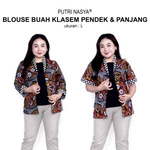 Atasan Batik Blouse Big Size Wanita Lengkap M-L-XL-2L-3L-4L-5L-6L-7L Model Blus Jumbo Seragam Batik / Atasan Batik Big Size Formal / Pakaian Batik Kerja Kantor Wanita Bahan Katun LD 140 / Pakaian Batik Super Jumbo Kekinian Modern Trendy