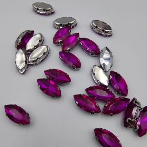 STONE BATU KRISTAL CANGKANG / CANGKRANG MOTIF MATA / SAMPAN UKURAN 6 X 12 MM PER 1 LUSIN KUALITAS BANGUS