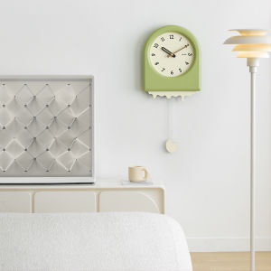 Minimalist Nordic Series Swing Wall Clock Hot Sale Home Living Room Simple and Fashion Mute Creative Vintage Clock Art Cheese Decorations 29.5x61cm
